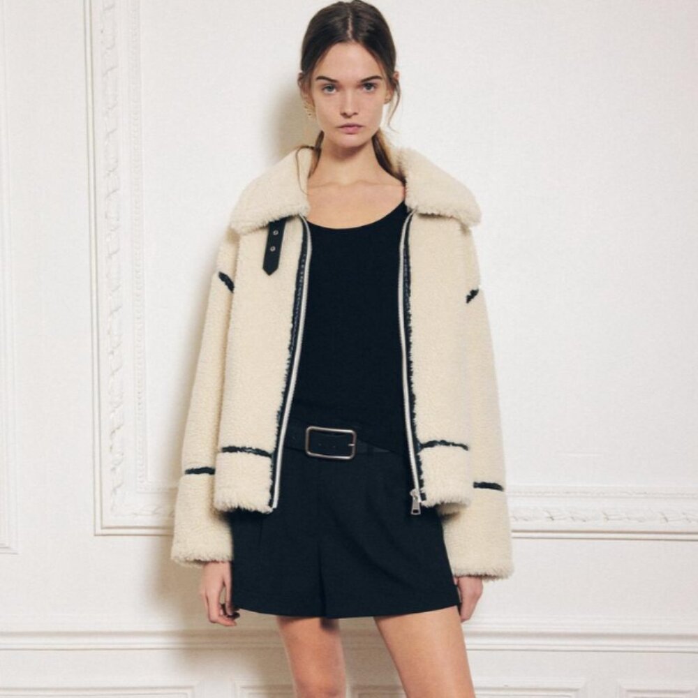 Zara - Fleece Biker Jacket, Size XL $40